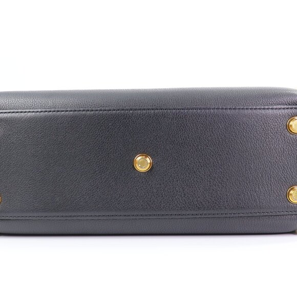 Sold💜Louis Vuitton Grained Calfskin Shearling On My Side MM Black - Picture 5 of 16